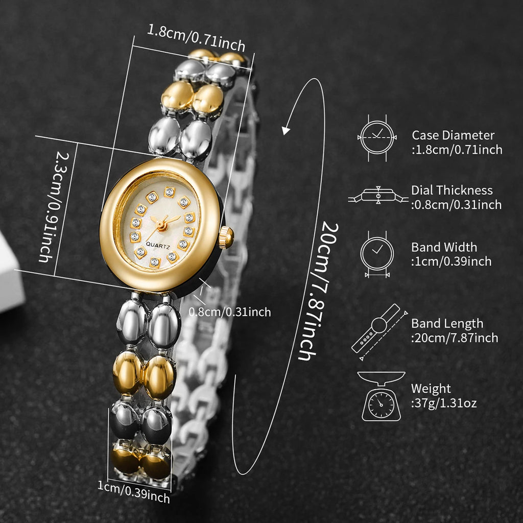 Moda strass feminino relógio de quartzo elegante pulseira relógio de pulso para senhoras reloj mujer (sem caixa) Qme