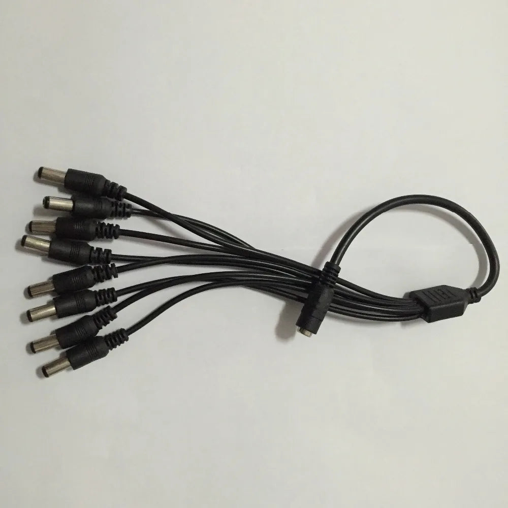 DC 12V 5A Power Supply Adapter + 8 Split Power Cable for CCTV Security Camera DVR Analog AHD TVI CVI camera DVR Systems Qme