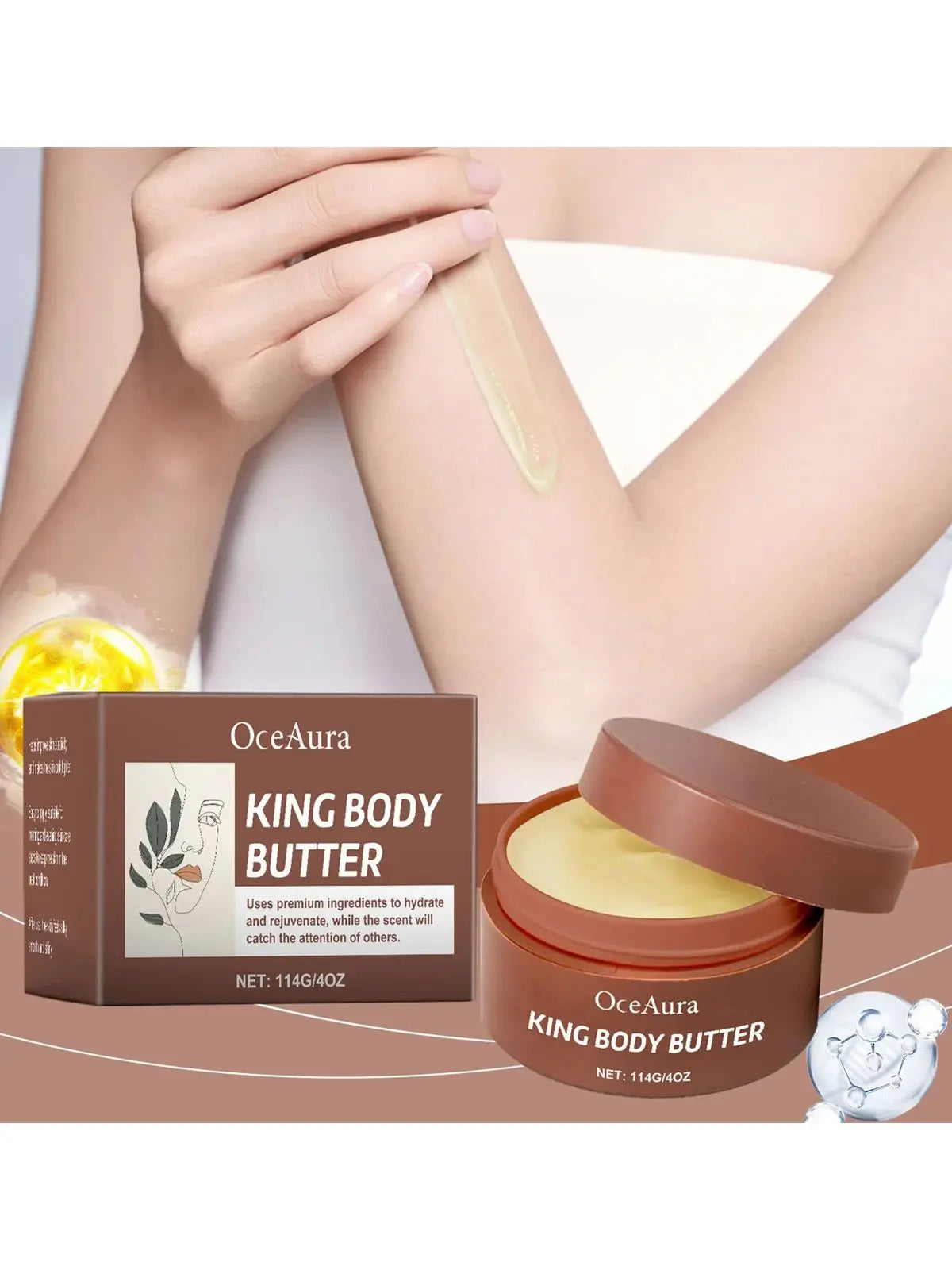 Shea Butter Moisturizing Cream Soft Smooth Skin Care Nourishing Body Butter Intense Hydration for Dry & Rough Skin Body Care Qme