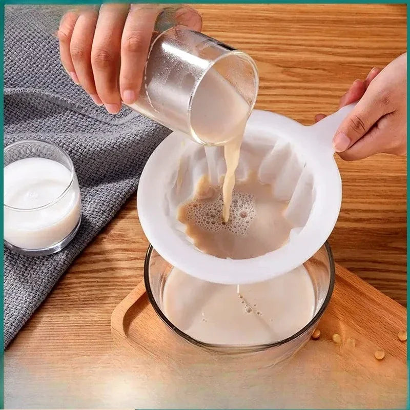 Ultra-fine Soy Milk Filter - Suitable for making smoothies, mixed drinks, juices, soups, sauces, milk, tea, coffee, Qme