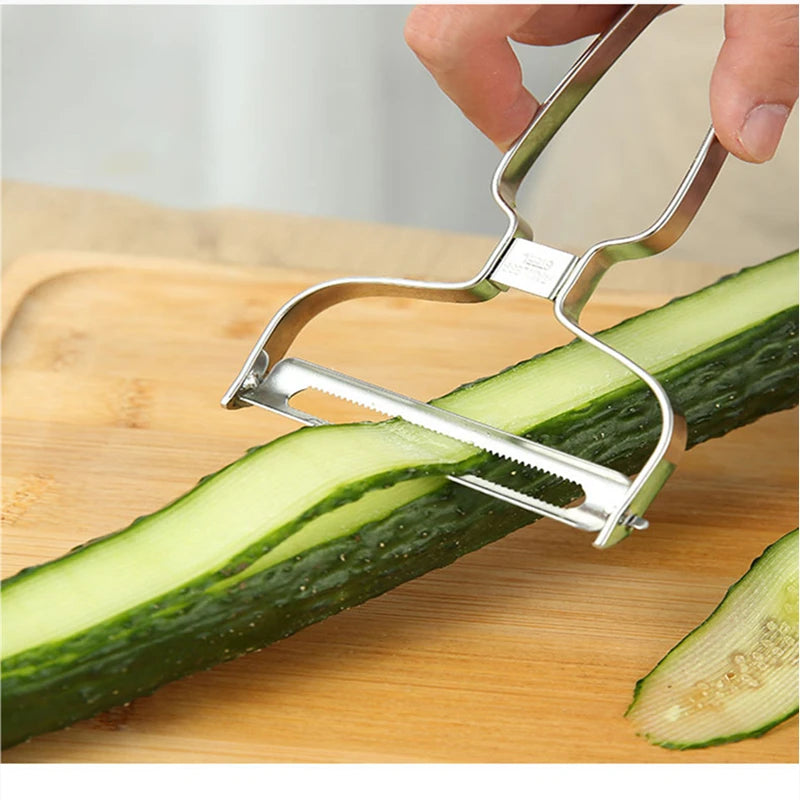 Peeler Vegetables Fruit Stainless Steel Knife Cabbage Graters Salad Potato Slicer Kitchen Accessories Cooking Tools Wide Mouth Qme