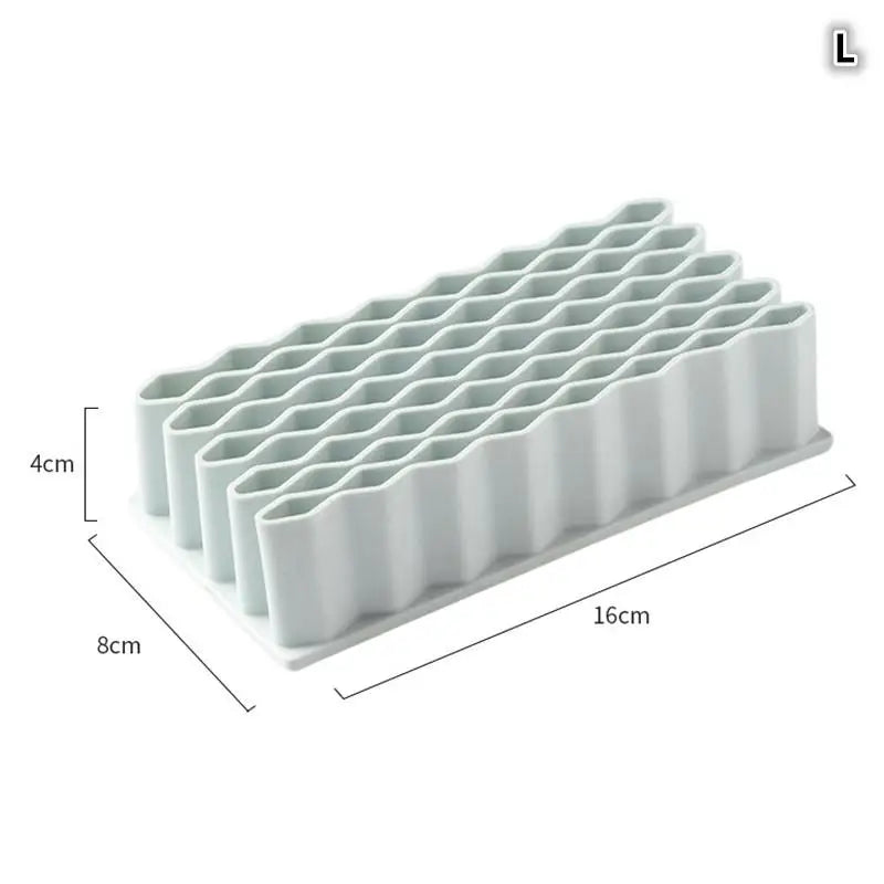 Creative Durable Desktop Brush Holder Pencil Paint Brushes Silicone Qme Large Green