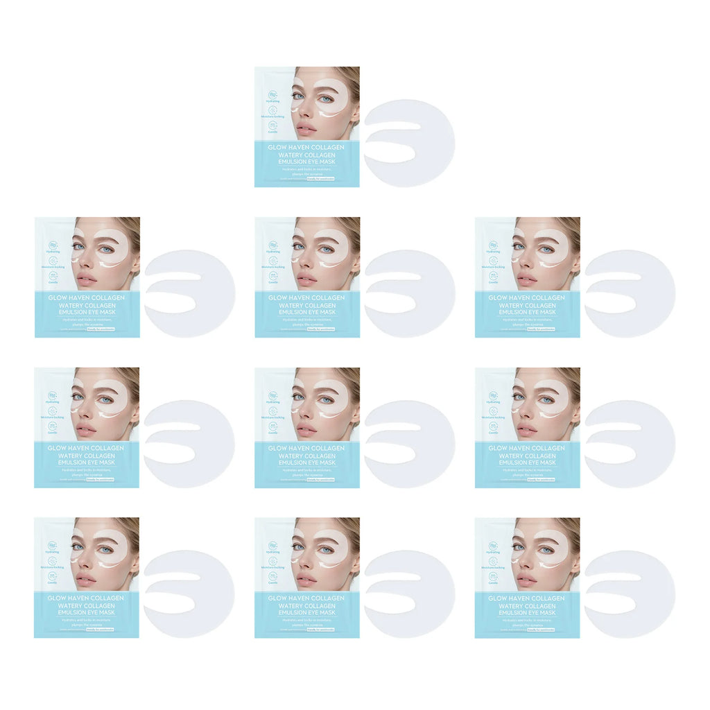 Hydrolyzed Collagen Eye Mask Hydrating Firming Anti-Wrinkle Under Eye Patches Anti Puffiness Dark Circles Soft Eye Contour Skin Qme 10Pcs
