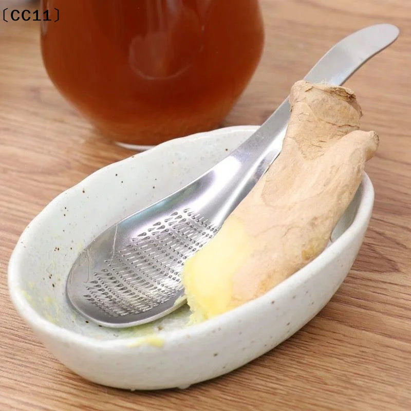 Stainless Steel Garlic Ginger Fruits Root Vegetable Grater Grinder Qme
