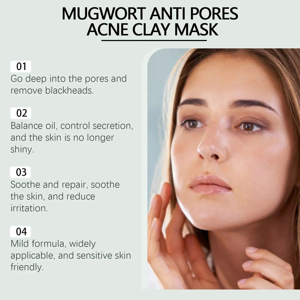 Face Clean Mask Pore Shrinking Oil Control Deep Cleansing Exfoliating Acne Treatment Moisturizing Blackhead Remover Mud Mask Qme