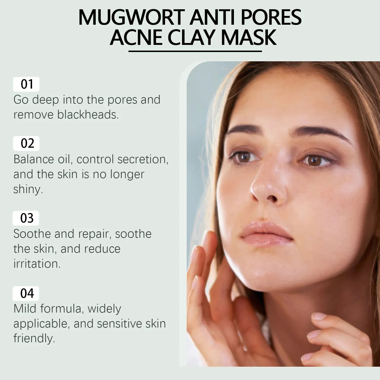 Face Clean Mask Pore Shrinking Oil Control Deep Cleansing Exfoliating Acne Treatment Moisturizing Blackhead Remover Mud Mask Qme