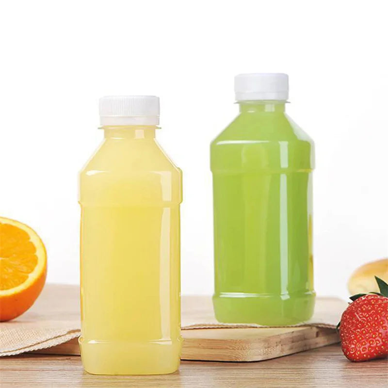 10 Clear Refillable Plastic Bottles Leak-proof Portable Containers Qme