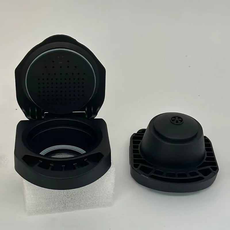 1pc Reusable Capsule Adapter for Coffee Capsule Convert Compatible Qme black