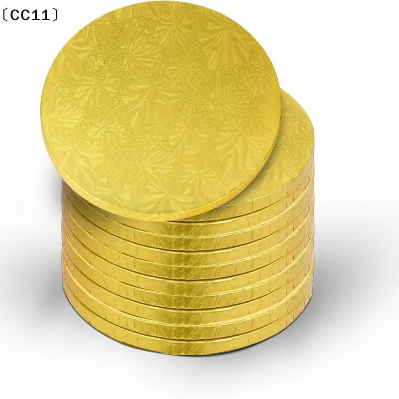 Golden Round Cake Boards Circle Cardboard Base Cupcake Dessert Tray Qme