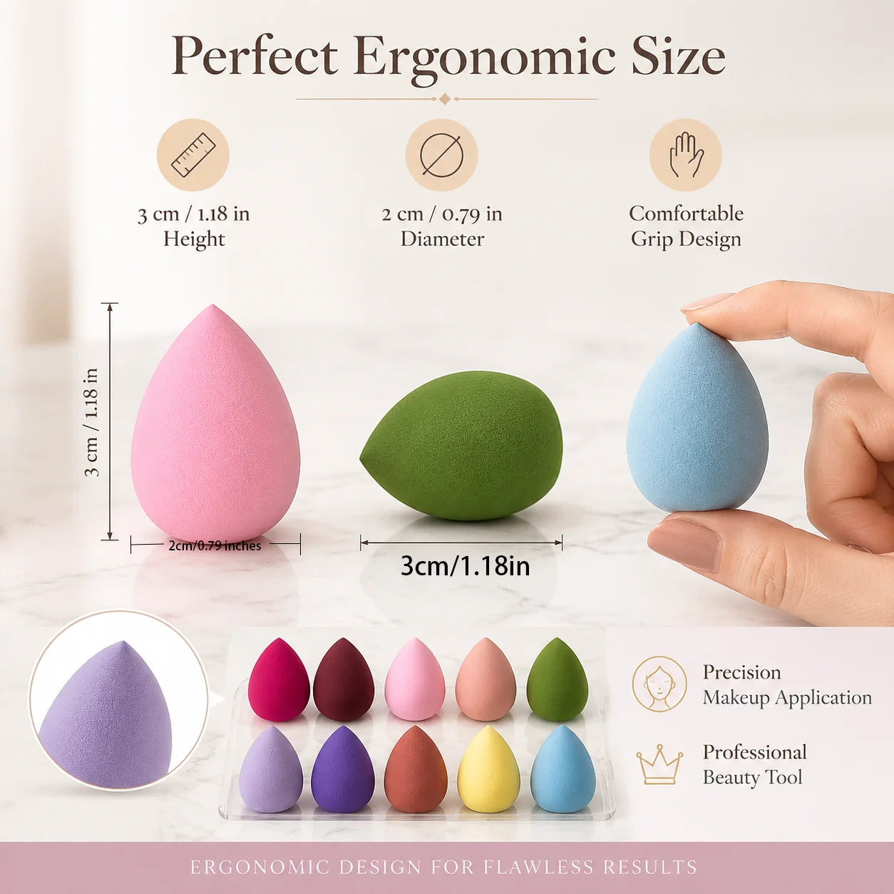 10 Random Mini Mixed Makeup Sponges Puffs DIY Tools Concealer Qme
