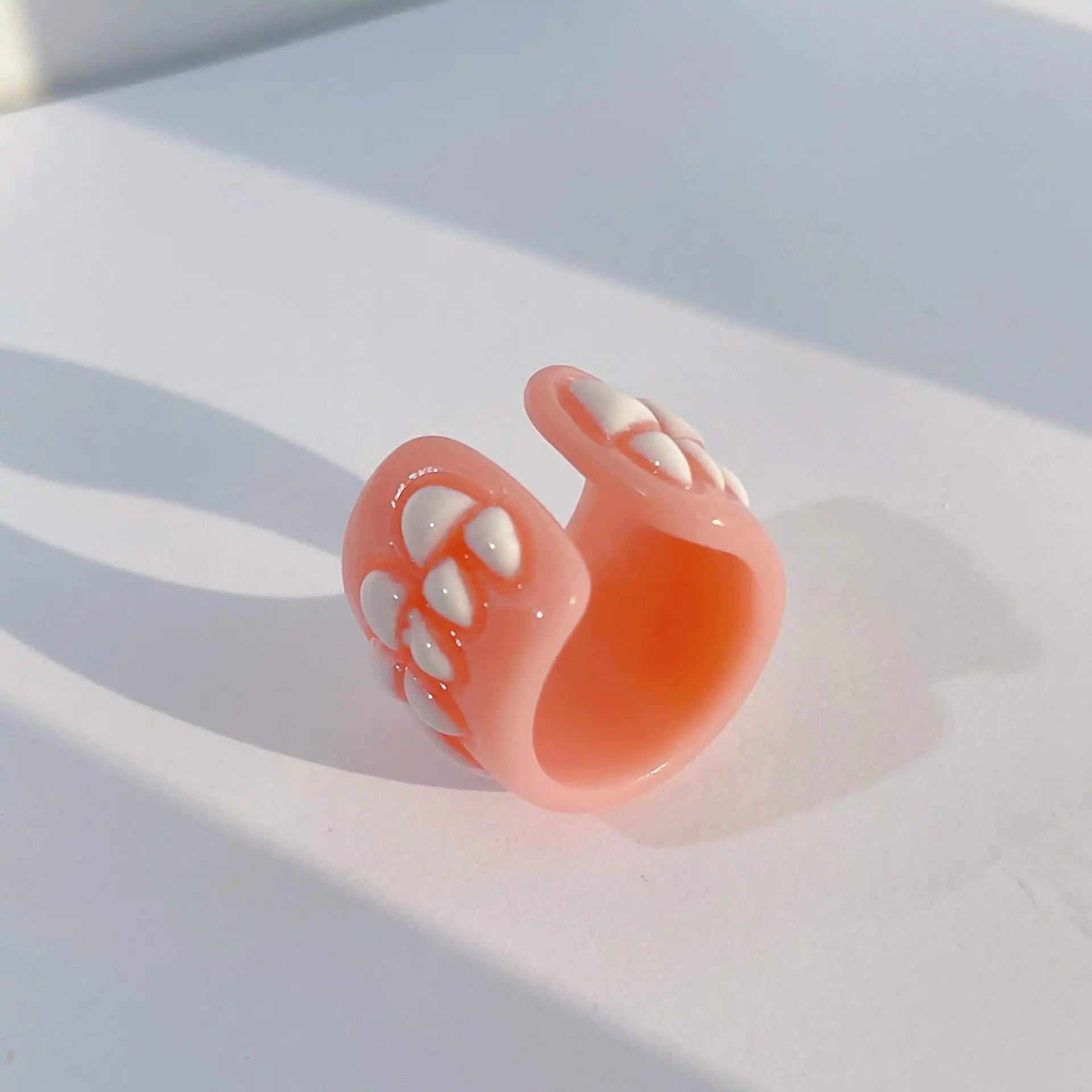 2026 Creative Design Teeth Brackets Lovely Resin Rings for Women Men Open Lover Rings Gothic Ring Jewelry Accessories Gift Qme