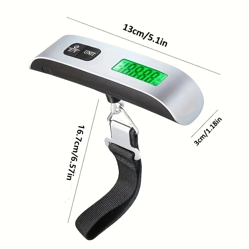 110lb/50kg Portable Scale Digital LCD Display Electronic Luggage Hanging Suitcase Travel Weighs Baggage Bag Weight Balance Tools Qme