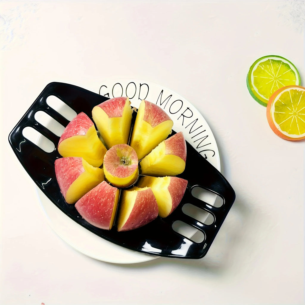 Stainless Steel Apple Slicer and Corer - Heavy-Duty Manual Fruit Knife with Uniform Blade, Ergonomic Handle Qme