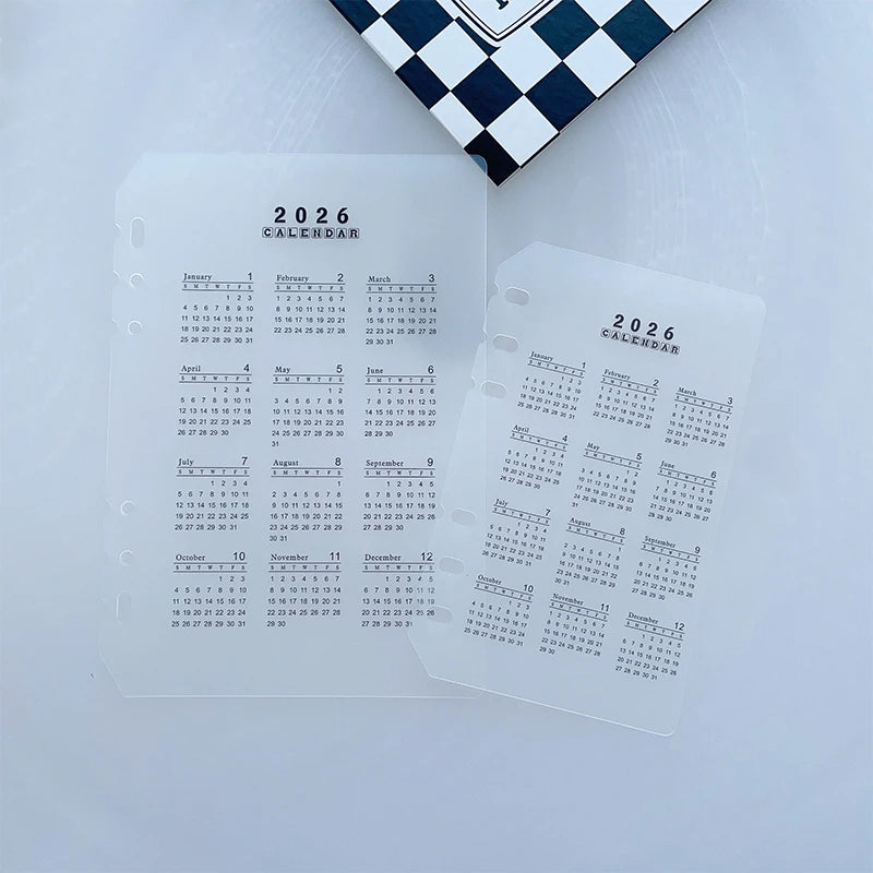 2026 Durable Transparent PP Frosted Material A5 A6 Loose Leaf 6 Holes Qme