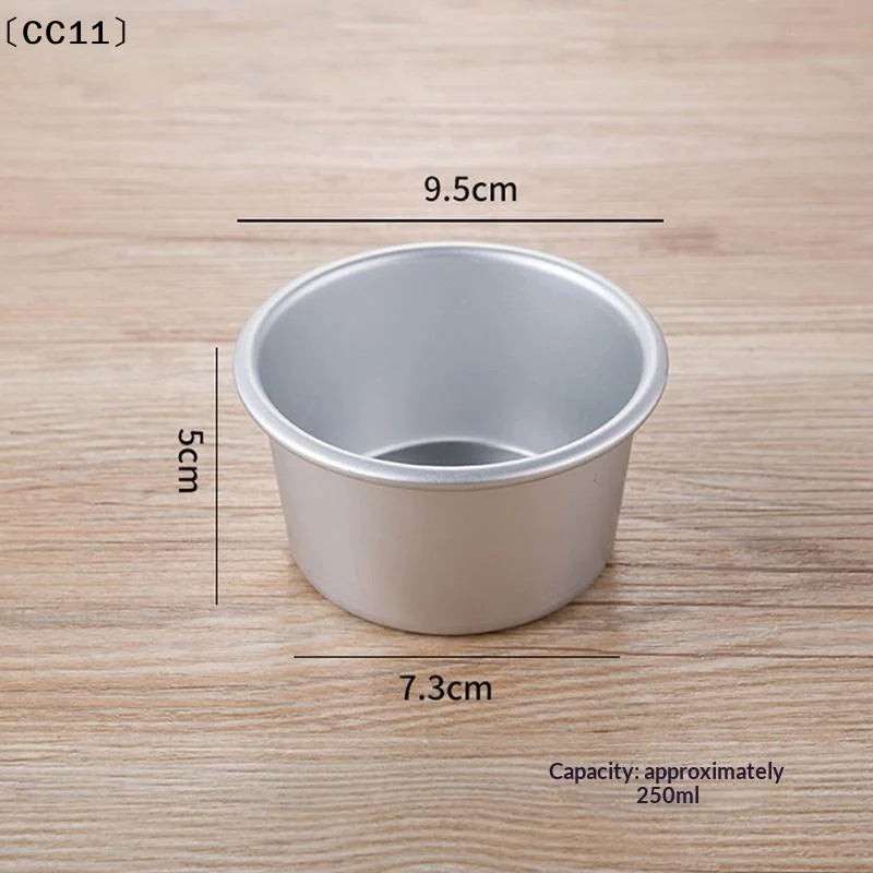 Cake Bake Pan Non-stick Round Tin Aluminum Alloy Mold Reusable Heavy Qme