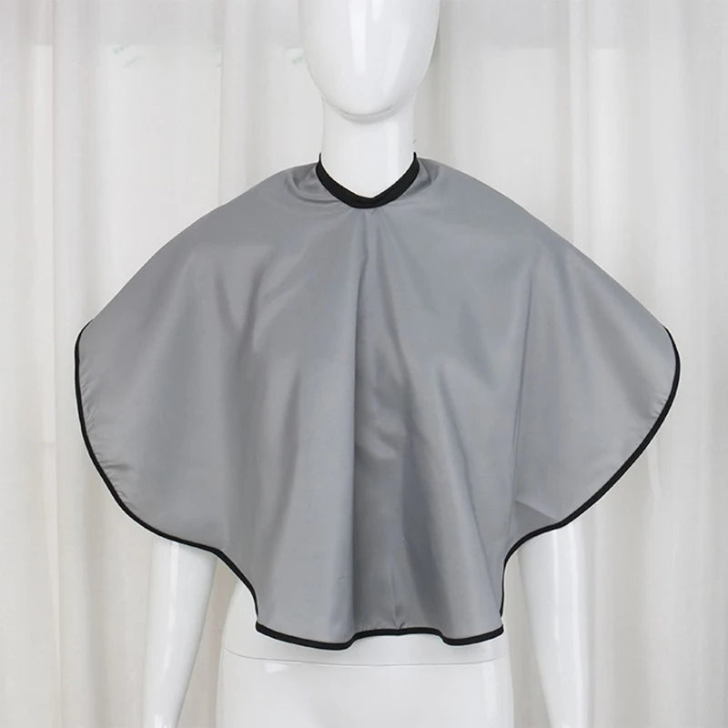 Barber Hair Cutting Cover Reusable Waterproof Dyed Shawl Styling Qme Gray