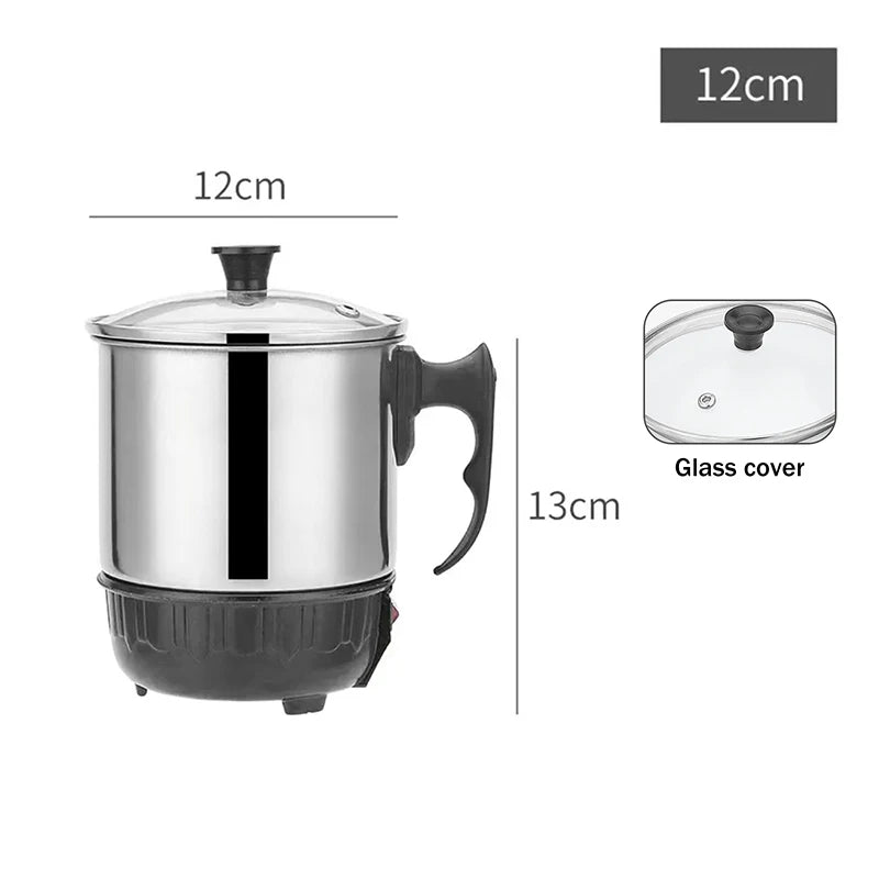 Home Kettle Electric Cooker Mini Anti-dry-boil Heating Cup 11 12 13 Qme 12cm glass cover