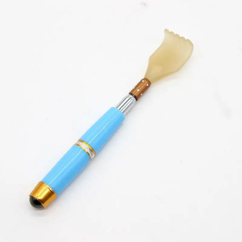 Extendable Magnetic Ball Hackle Back Scratcher Magnet Telescopic Qme Blue
