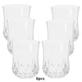 6Pcs 90ml Cup Diamond Cup Plastic European Retro Wine Cup One Mouth Cup Creative Vertical Pattern Cup Qme A2