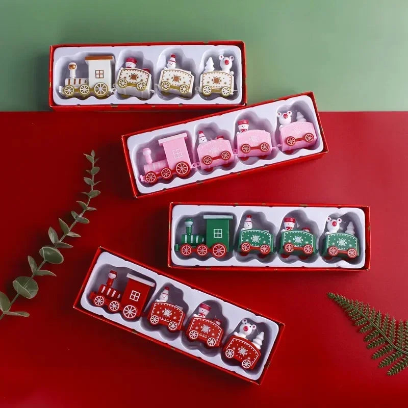 Christmas Train Merry Christmas Decorations Home Decor 2024 Cristmas Ornament Xmas Noel Gifts Happy New Year 2025 Qme