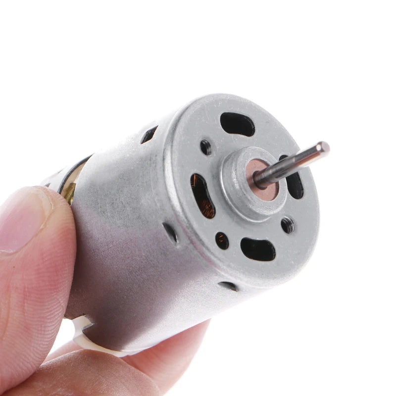 3-36V 4500-25500RPM Motor Speed Carbon Brush Micro DIY Hair Dryer Qme