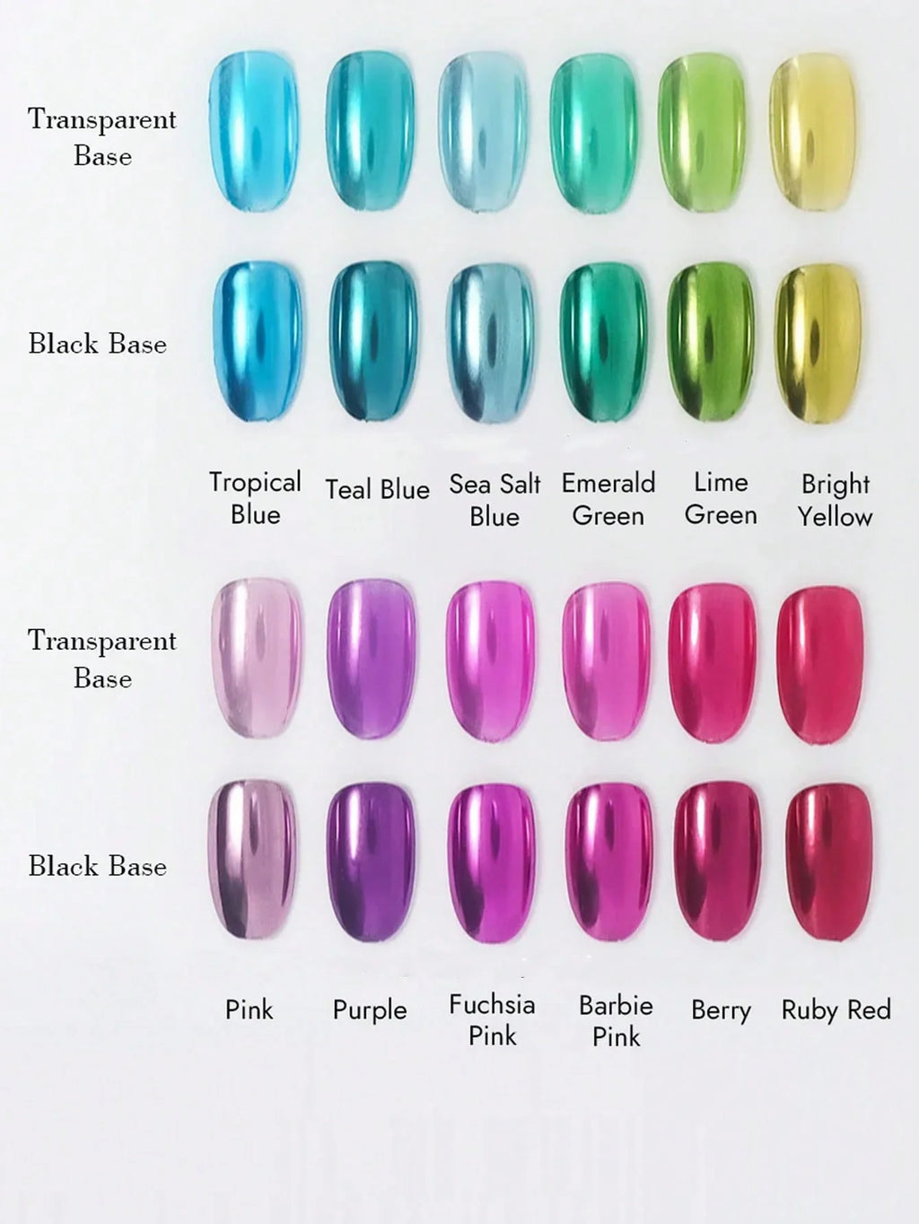 4 5 6 12 Magic Mirror Chrome Nail Powder Sparkling Glitter Decoration Qme