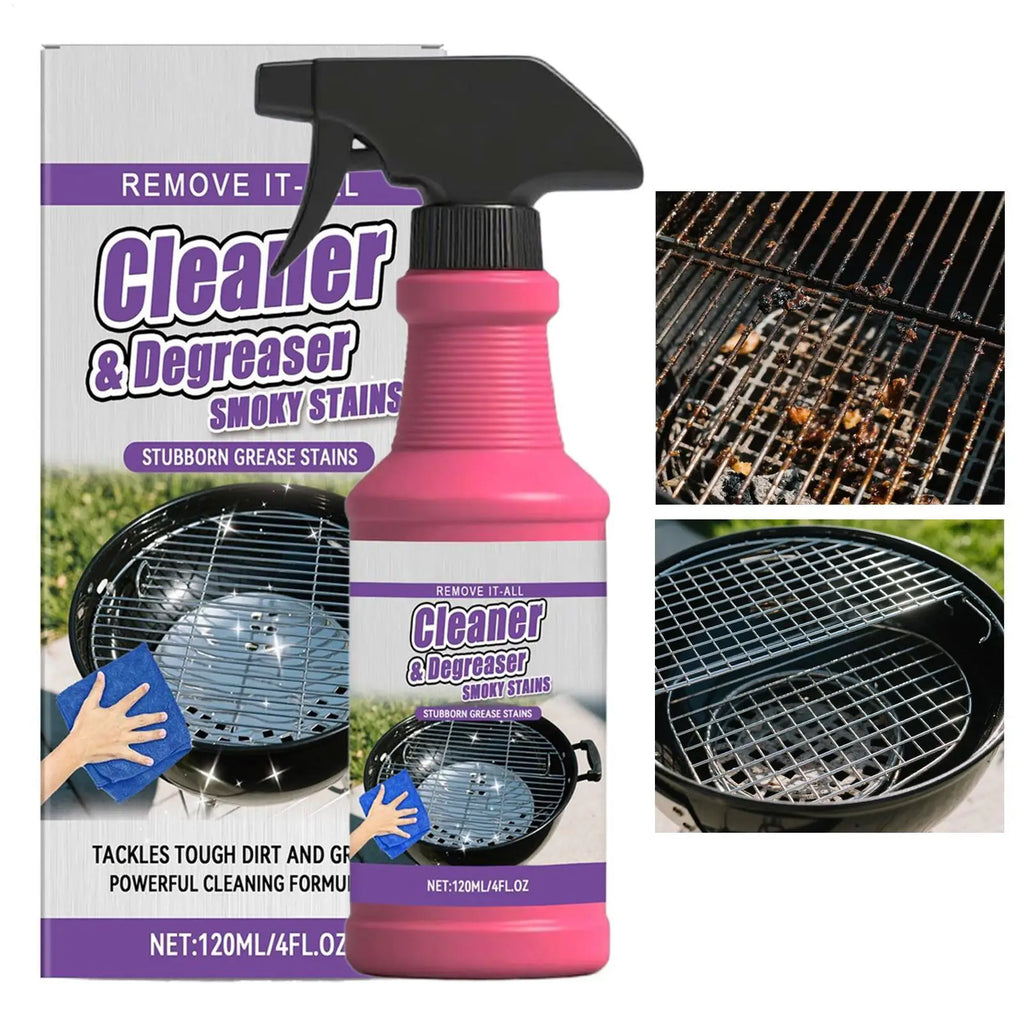 NEW Grill Degreaser Spray 120ml Stove Top Cleaner Degreaser Heavy Duty Oven Cleanser Food Spills Remover For Pot Iron Plate Dish Qme