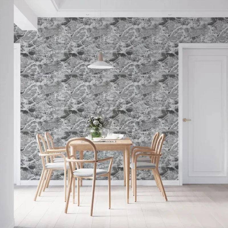 Waterproof Anti Stain Vintage 3D Brick Wall Sticker 70cmx1m Self Adhesive Wallpaper Living Room Bedroom Home Wall Decor Qme 70CMx10M retro grey