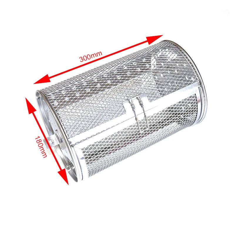 Stainless Steel Grill Rotisserie Oven Kitchen Fry Basket Coffee Bean Qme 180x300cm