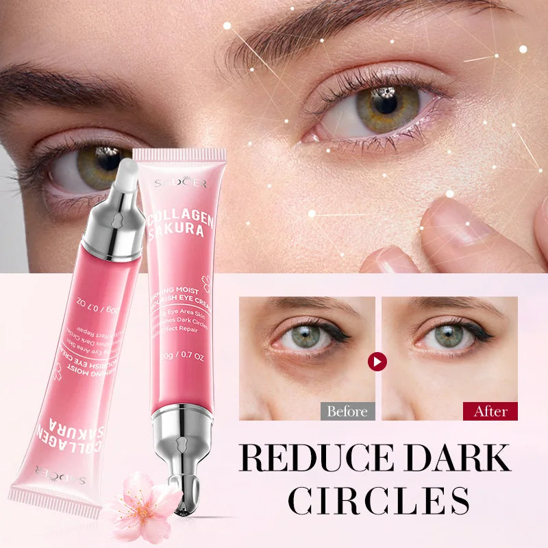Sakura Collagen Eye Cream Hydrating Firming Brightening Reduces Dark Qme