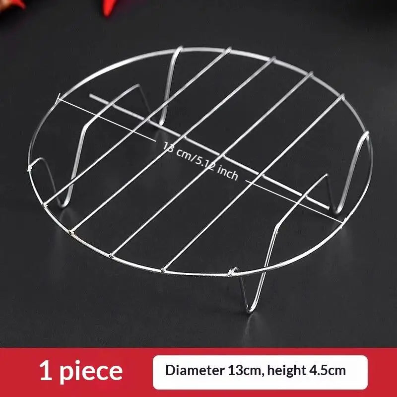 Stainless Steel Food Steamer Basket Pressure Cooker Handle Steaming Qme 13cm