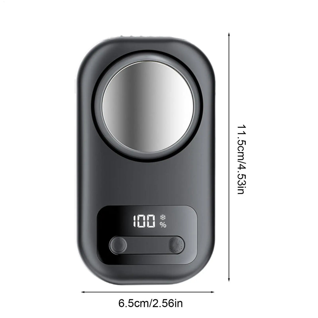 Portable Clip On Fan Portable Rechargeable LED Display Device Personal Waist Fan Clip On For Men Camping Outdoor Indoor Beach Qme