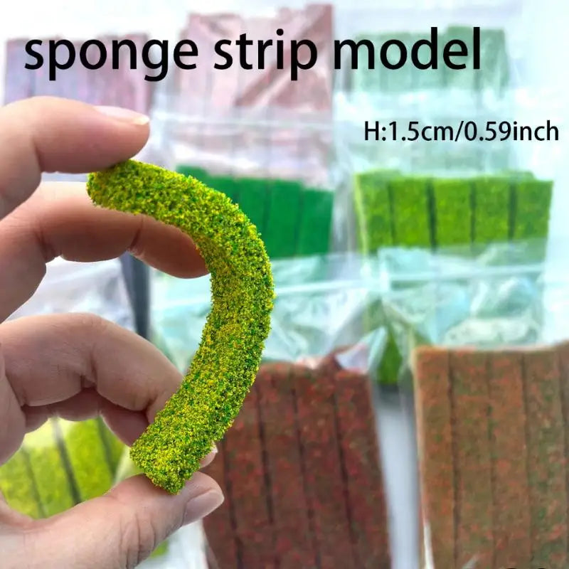 10x1 5x1cm Shrub Strip Grass Diy Sand Table Miniature Model Making Qme