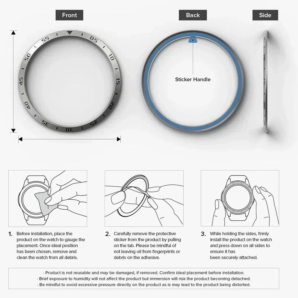 Metal Bezel For Samsung Galaxy Watch 6/5/4 40mm 44mm Time/Speed Scale Frame Protective Ring Watch 6 Classic 47mm 43mm 46mm 42mm Qme