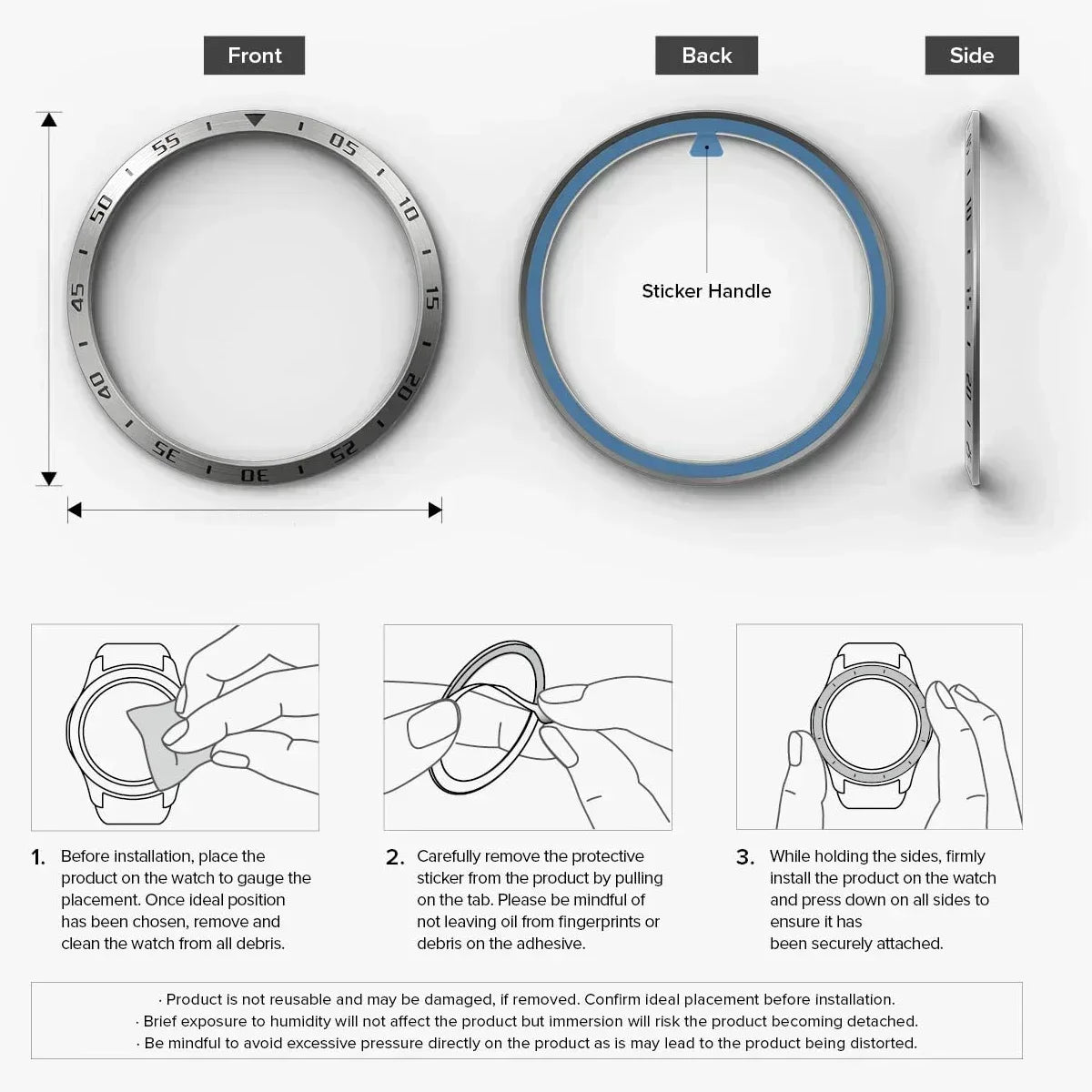 Metal Bezel For Samsung Galaxy Watch 6/5/4 40mm 44mm Time/Speed Scale Frame Protective Ring Watch 6 Classic 47mm 43mm 46mm 42mm Qme