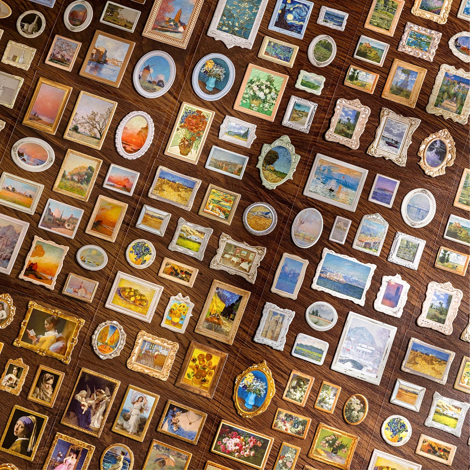 Vintage Oil Painting Museum Sticker Decor Diary Album Aesthetic Stationery Scrapbook Stickers material Student school supplies Qme