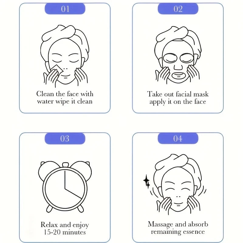 5-piece Soothing Moisturizing Facial Mask Which Moist Comfortable Qme