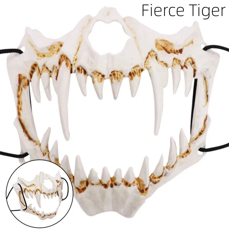 Japanese Animal Skeleton Plastic Mask Cosplay Dragon God Heavenly Hound Yaksa Unisex Stage DropShip Halloween Masquerade Party Qme B