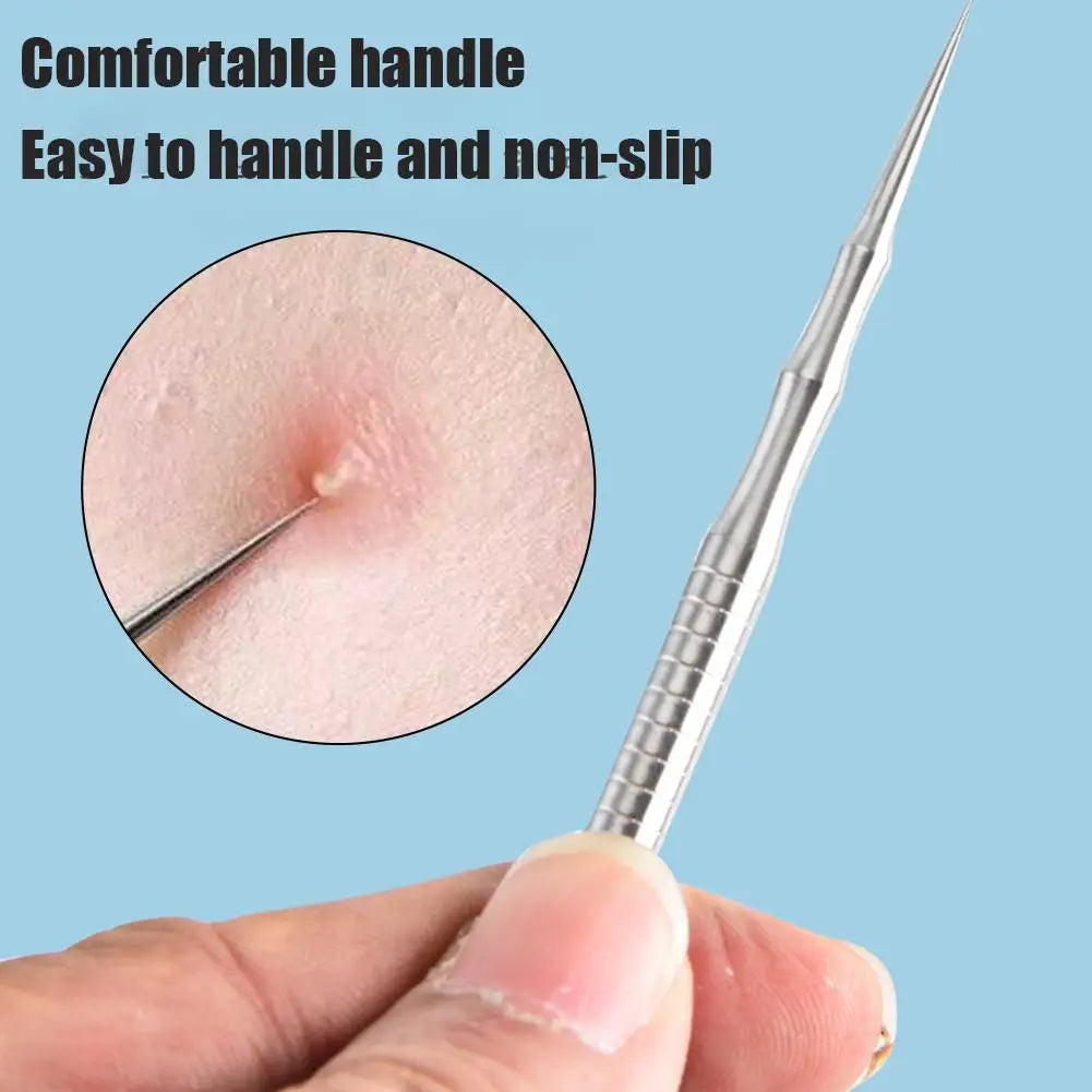 Pimple Extractor Acne Needle Tool Blackhead Comedone Removal Popper Qme