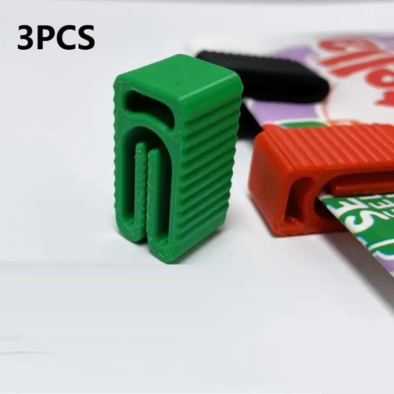 Colorful Snack Bag Clips Portable Multifunctional Food Sealing Qme Green