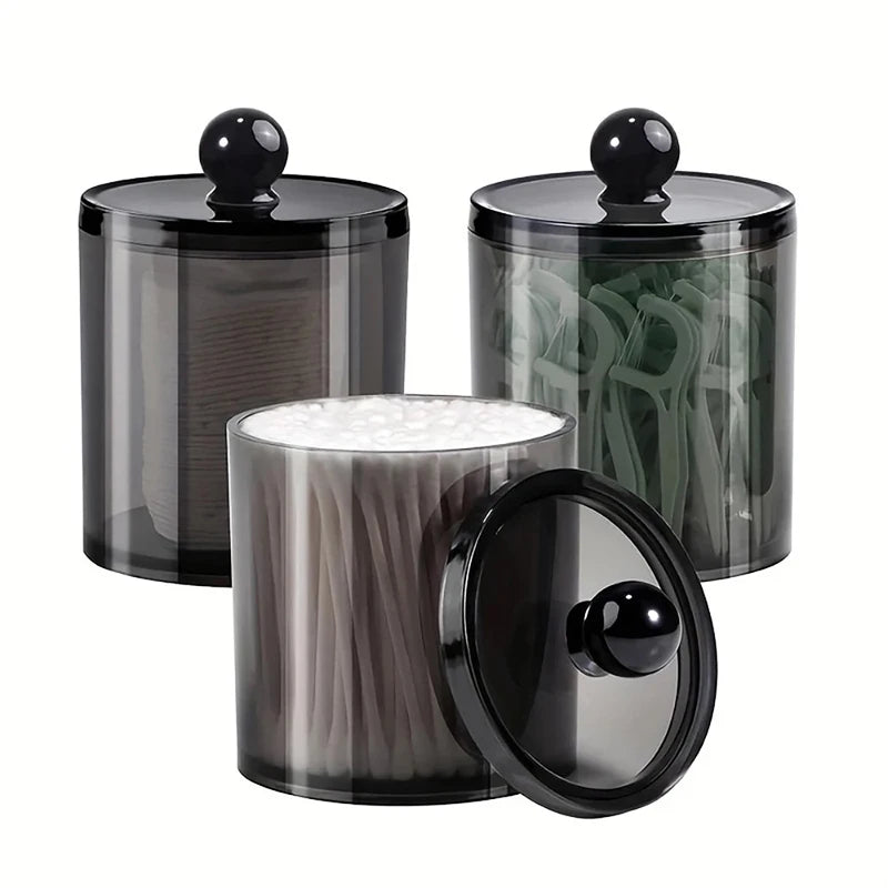 Suitable Cotton Balls Swabs Swab Storage Box Apothecary Jar Bathroom Qme