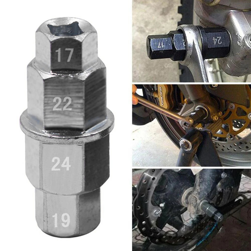 Motorcycle Front Wheel Spindle Wrench Socket Hand Tool Accessories for Motorbike Front Wheel Spindle Removal Sleeve Qme