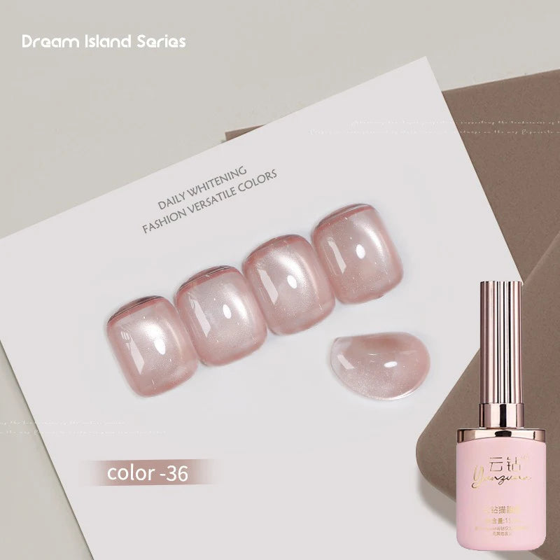 36 Colors Cat Eye Gel Polish Set, 15ml Magnetic Soak Off UV LED Gel Nail Kit, Fine Nano Pigment Shimmer Nail Art Manicure Qme 36