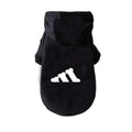 Trendy Bone Letter Print Pattern Designer Pet Cat Clothing Autumn And Winter Thickened Warm Hooded Dog Sweater Fashion Clothes Qme black L