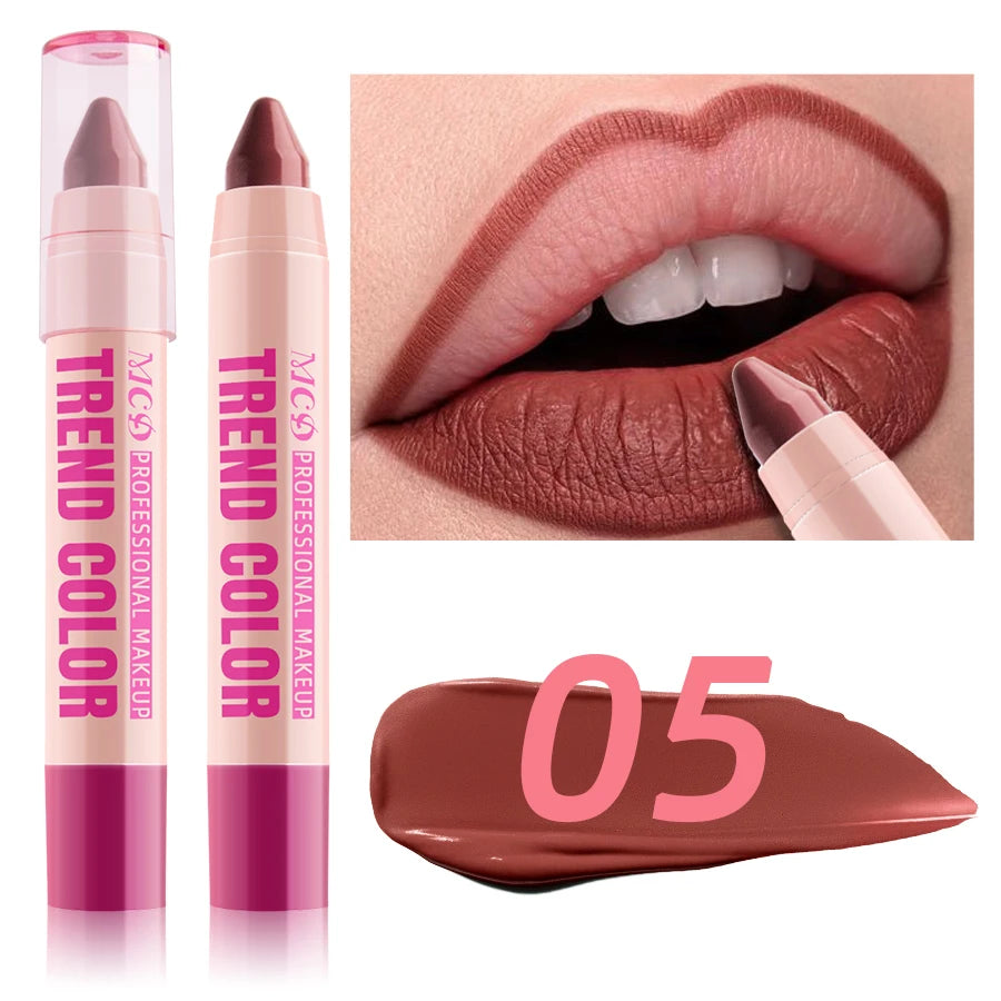 Moisturizing 12 Lipliner Pen Waterproof Plumping Stain Lipstick Qme 05