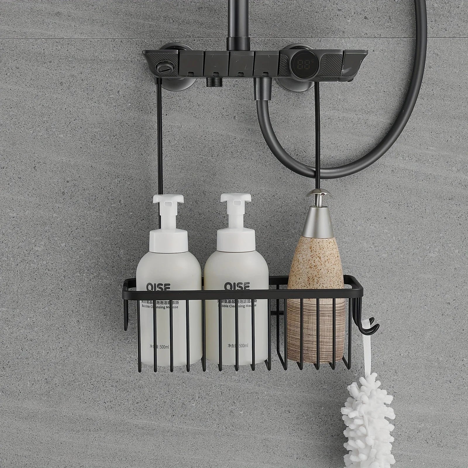 Bathroom Accessories, Shower Basket, Shampoo Storage Basket Qme