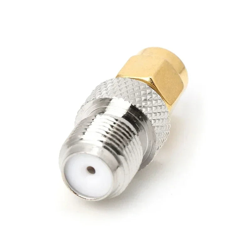 10pcs RF Coax Adapter F to SMA Plug, F Type Female Jack to SMA Female Socket Straight Qme