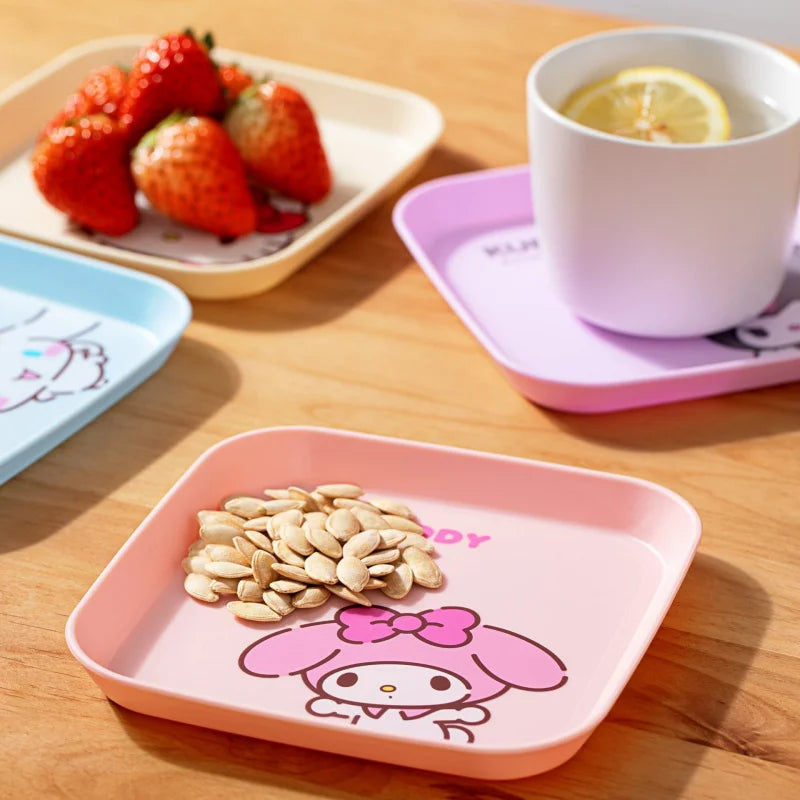 Hello Kitty Kuromi Bone Dish Cartoon-themed Household Bone Dish, Fruit Plate, Living Room Trash Dish Qme