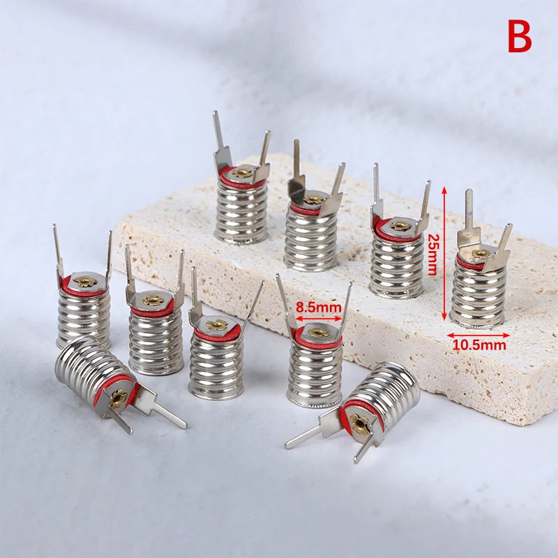 10Pcs E10 Lamps Base Holder Bulbs Light Base Socket Home Experiment Circuit Electrical Test Accessories Qme B
