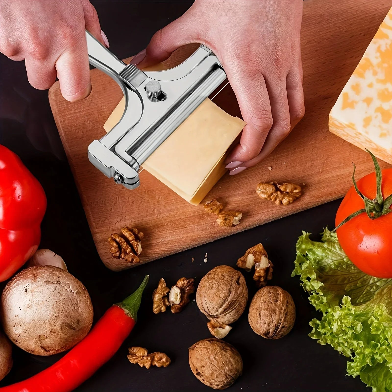 1pc Cheese Slicer with Adjustable Thickness Qme